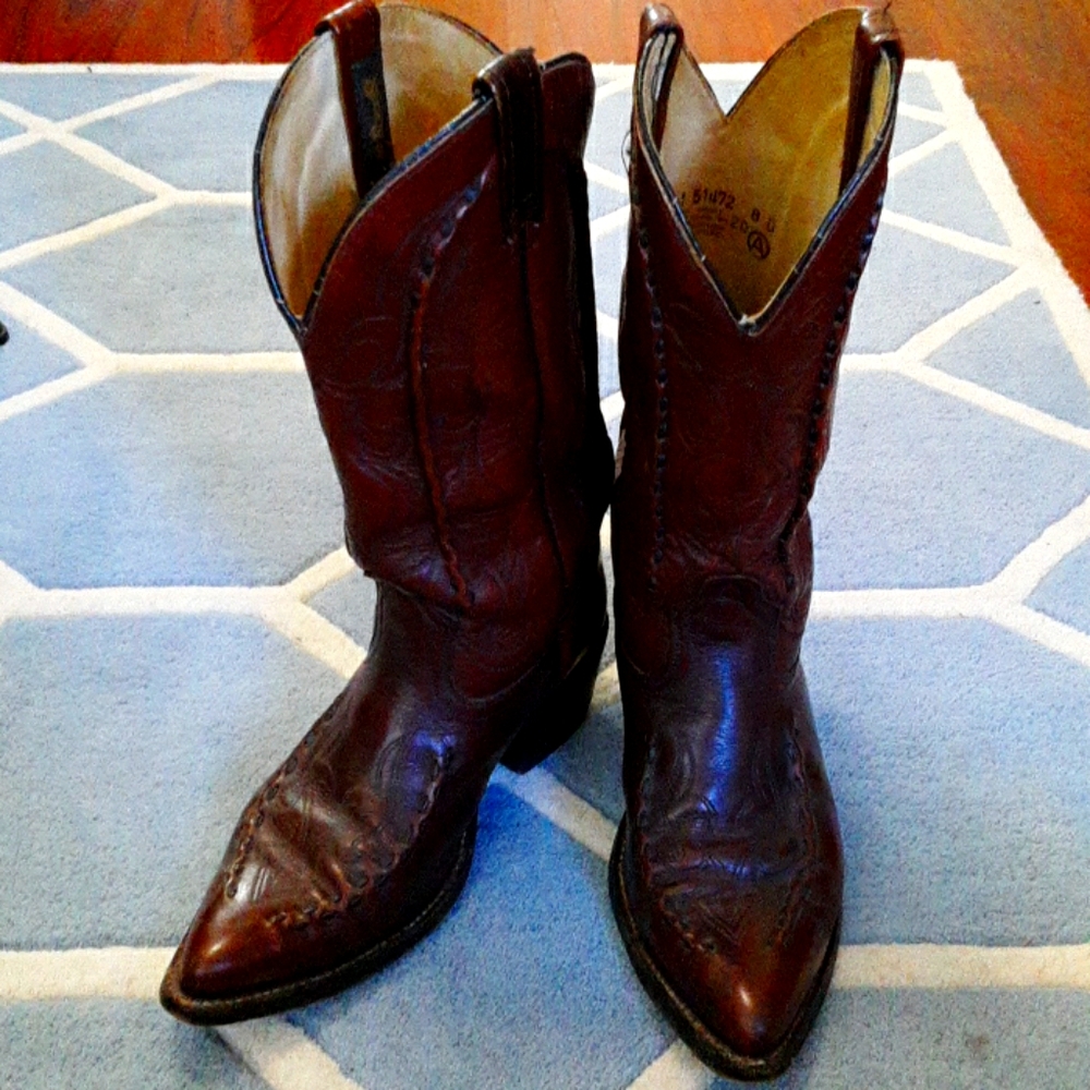 Vintage Stock Show Cowboy Boots size 8D